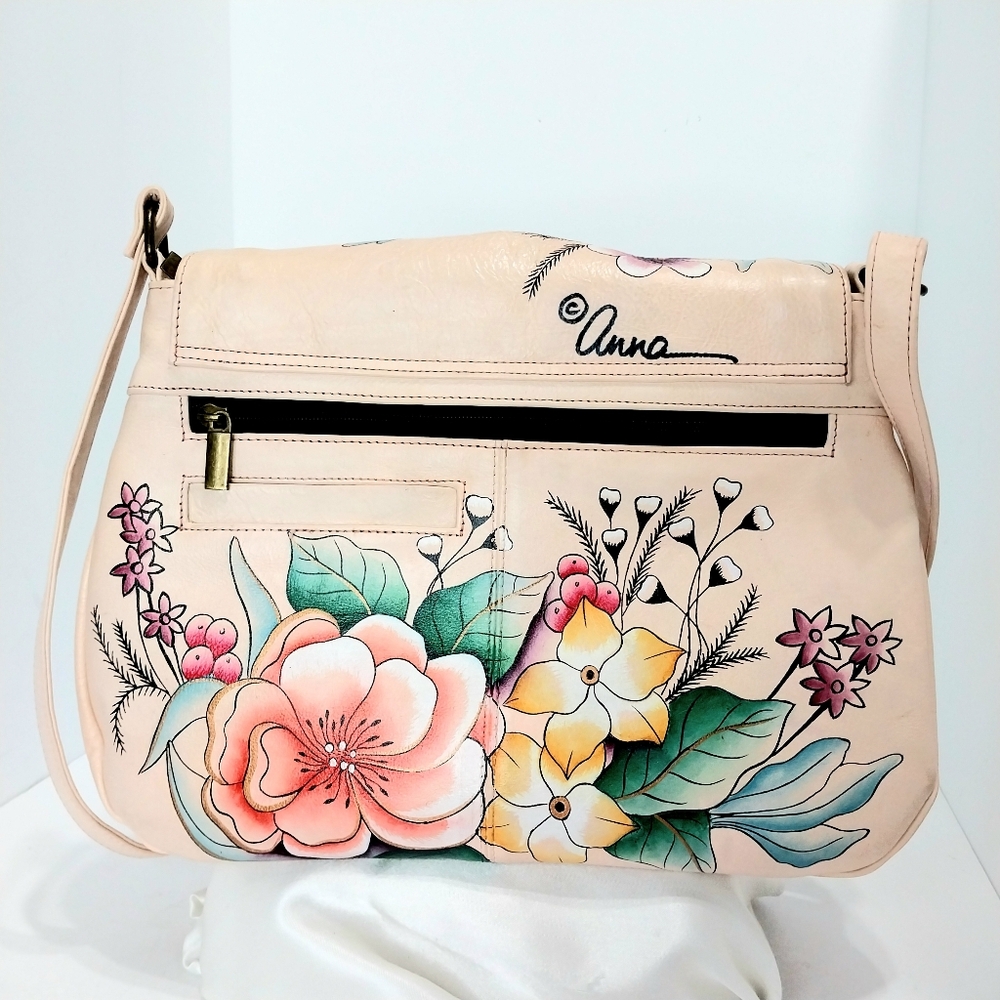 Anna‎ by Anuschka Hand-Painted, Birds and flowers Tassel Front Crossbag Bag - Picture 3 of 9